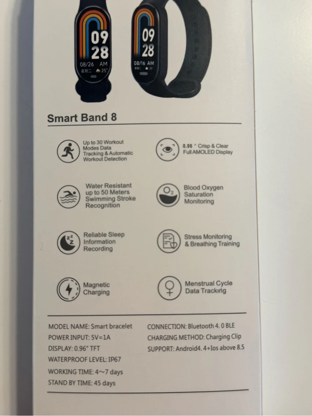 Smart Band 8 in Black - Fitness Tracker